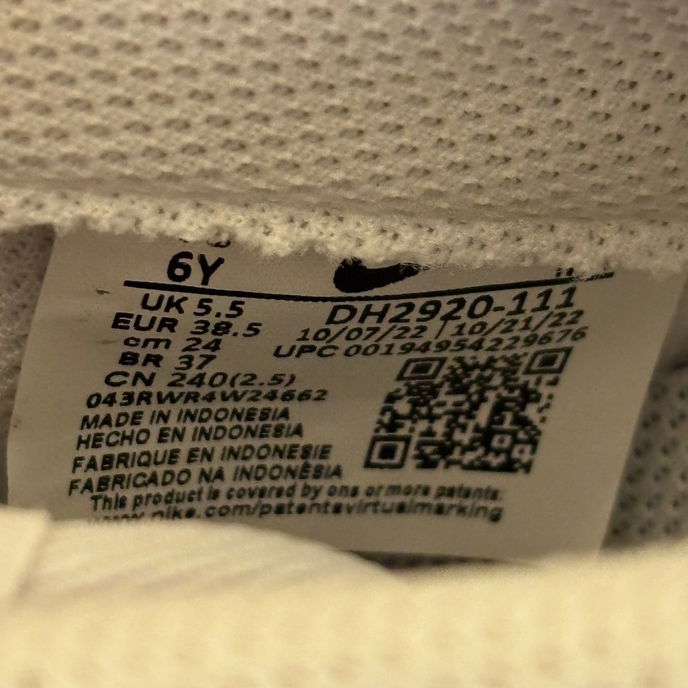 Nike Air Force 1 LE Sneaker All White Kids Size 6Y Low Top Casual Sporty - Picture 2 of 12